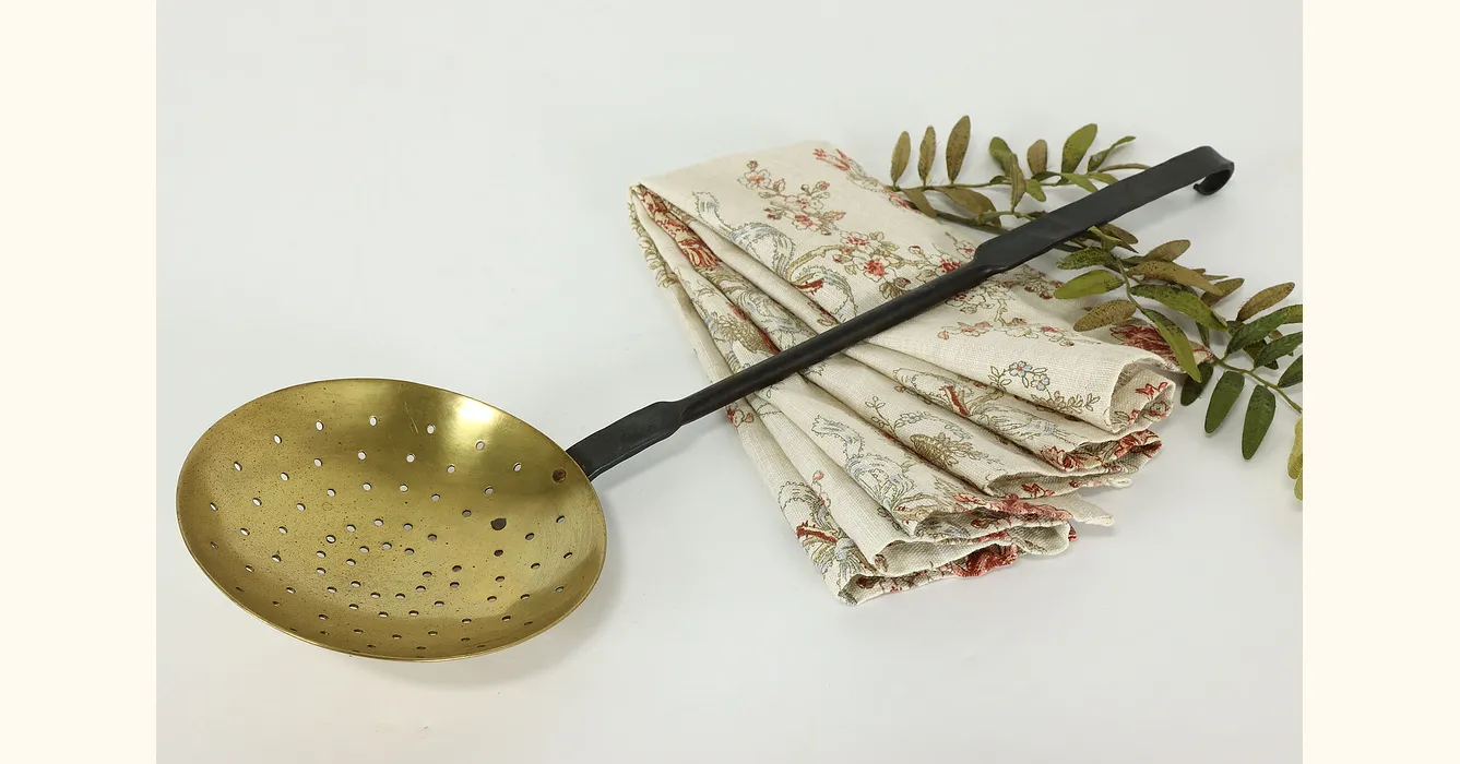 3 Sizes of Vintage French Strainer/Skimmer Spoons