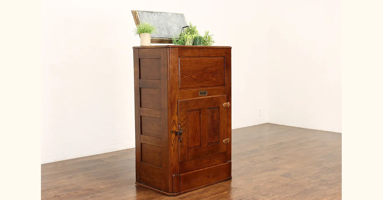 An Antique Oak Ice Box Converted to a Fridge?! - Living in a Fixer