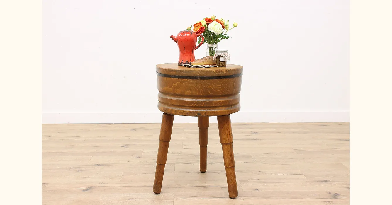 Farmhouse Antique Butcher Chopping Block Kitchen Pantry Island