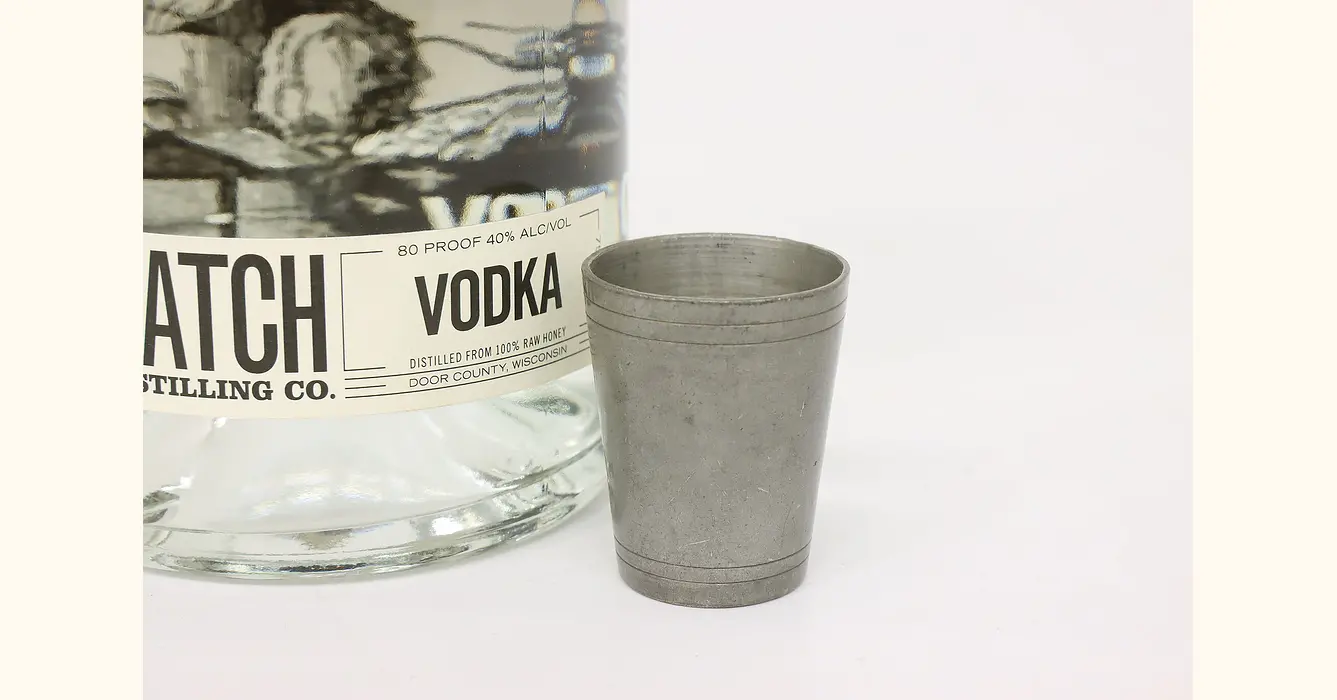 VINTAGE FINSTAIN WHISKEY PEWTER SHOT MEASURING CUP