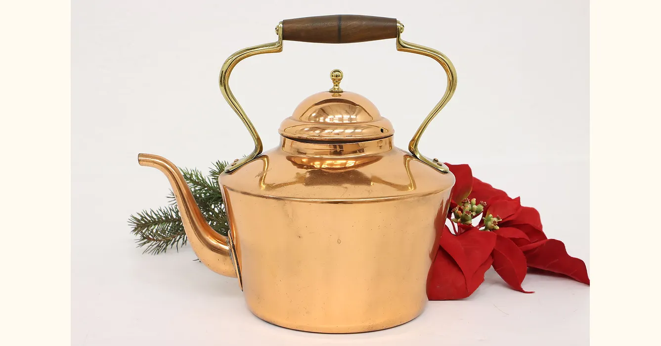 Copper Teapot, Helsinki 3/4 L Small Copper Tea Pot, Collectible Copper Home  Decor, Copper With Patina, Gift for Her, Antique Copper Kettle 