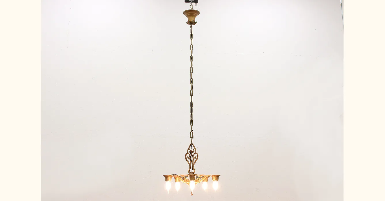 Art Deco Vintage Five Light Chandelier   44442 1 .webp