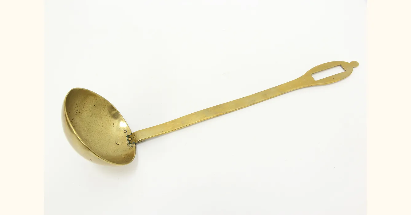 Antique Brass Solid Punch Ladle, Spatula and Ladle / Spoon Antique