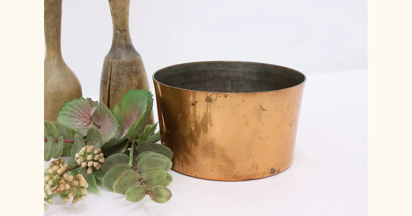 Copper Farmhouse Kitchen Pantry Antique 9 Mixing Bowl