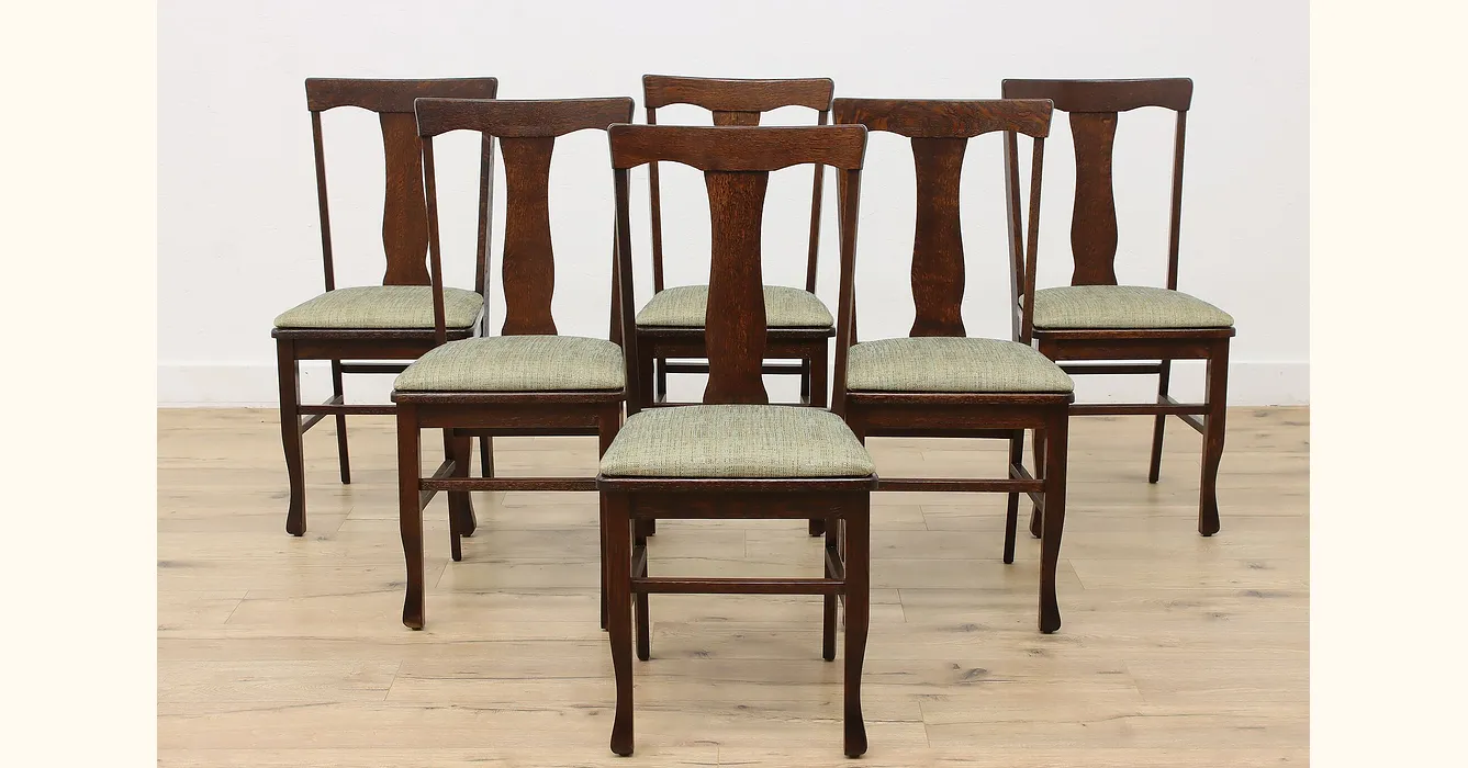 Antique mission oak discount chairs