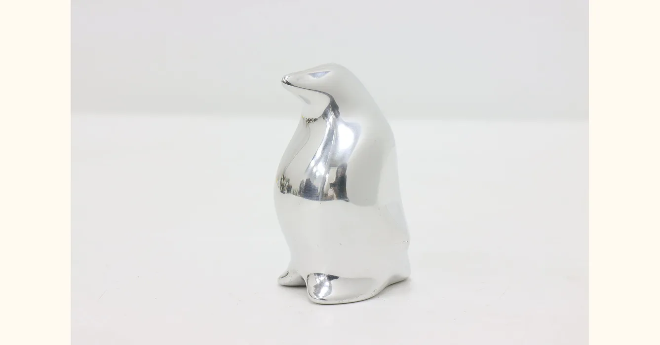 Hoselton Vintage Aluminum Penguin Sculpture