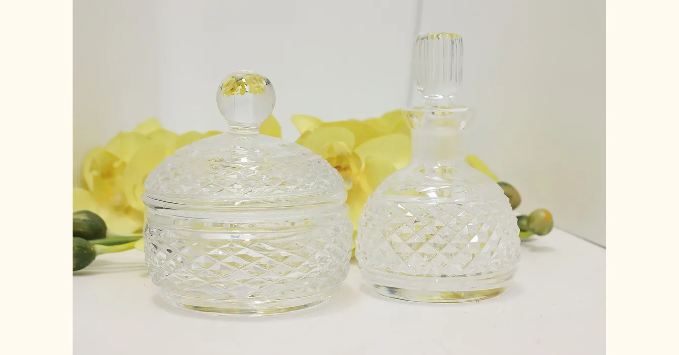 Vintage Waterford Vanity on sale Crystal Perfume Bottle with Stopper