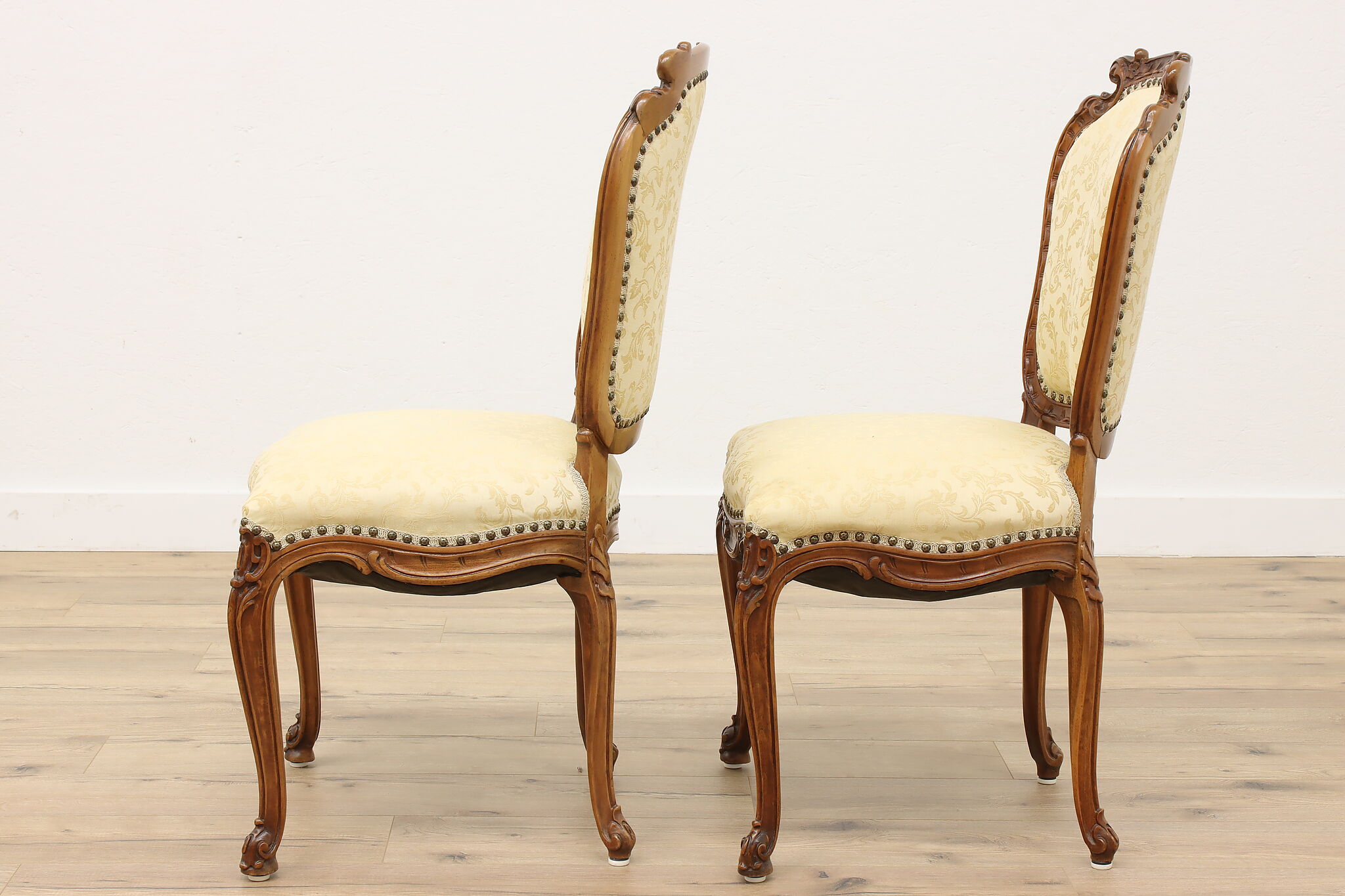 Set of Twelve French Louis XV Style Walnut Dining Chairs – Erin
