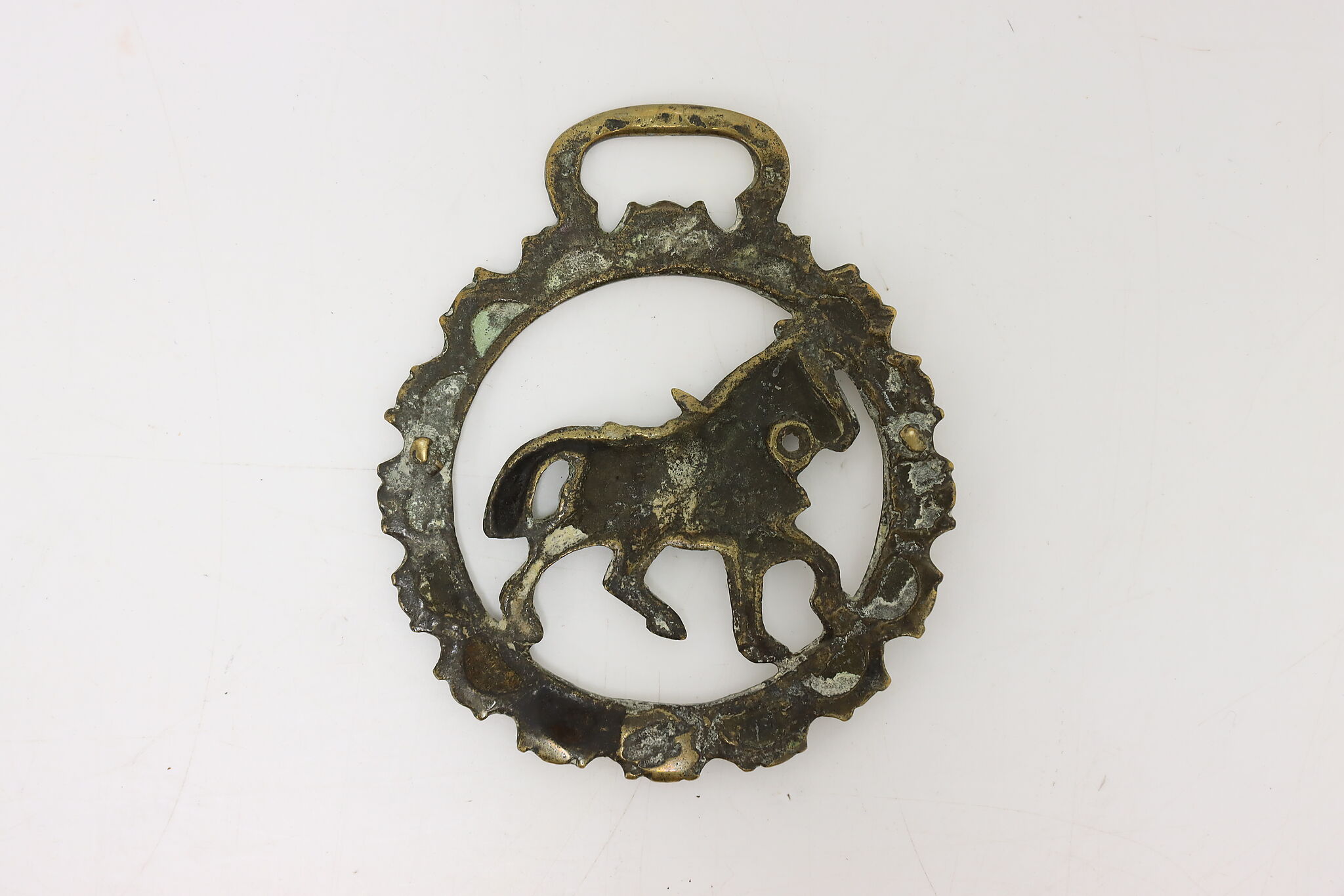 Horse Vintage Brass Harness Medallion, Horse #45897