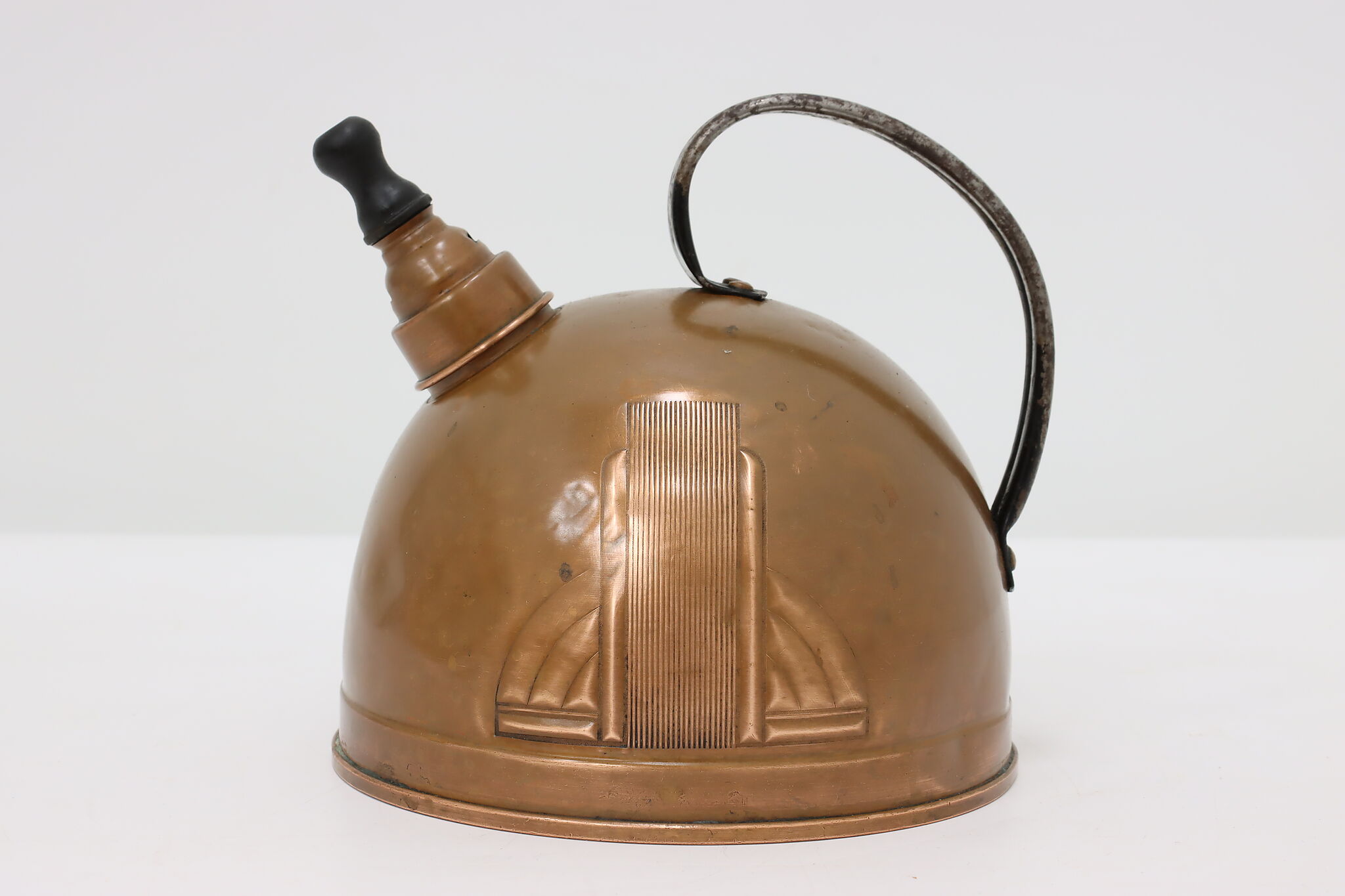 Antique Whistling Copper Tea pot / tea kettle – England pat no. 423201