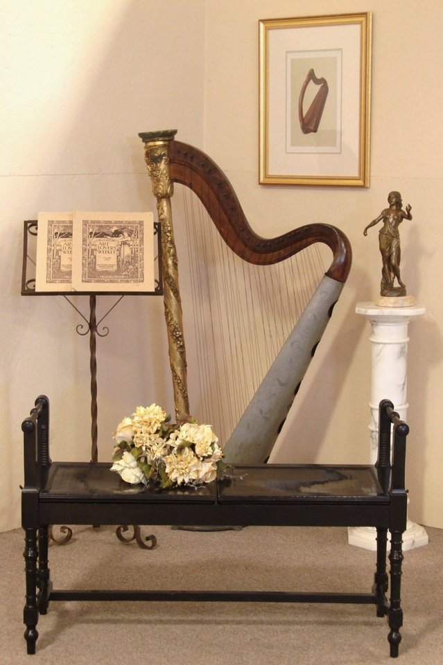 Victorian Adjustable Piano Duet Bench