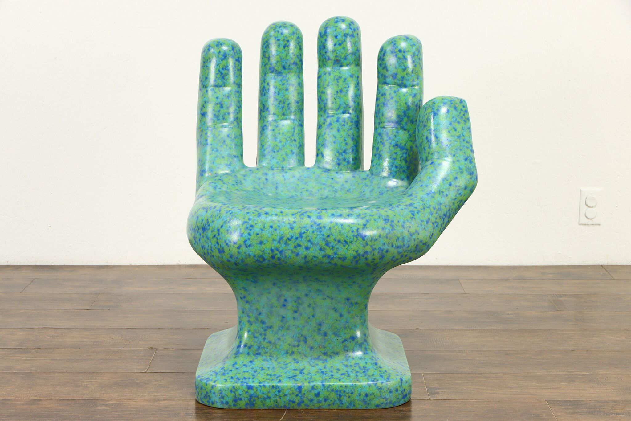 Vintage Fiber Glass Sculptural Hand Chair