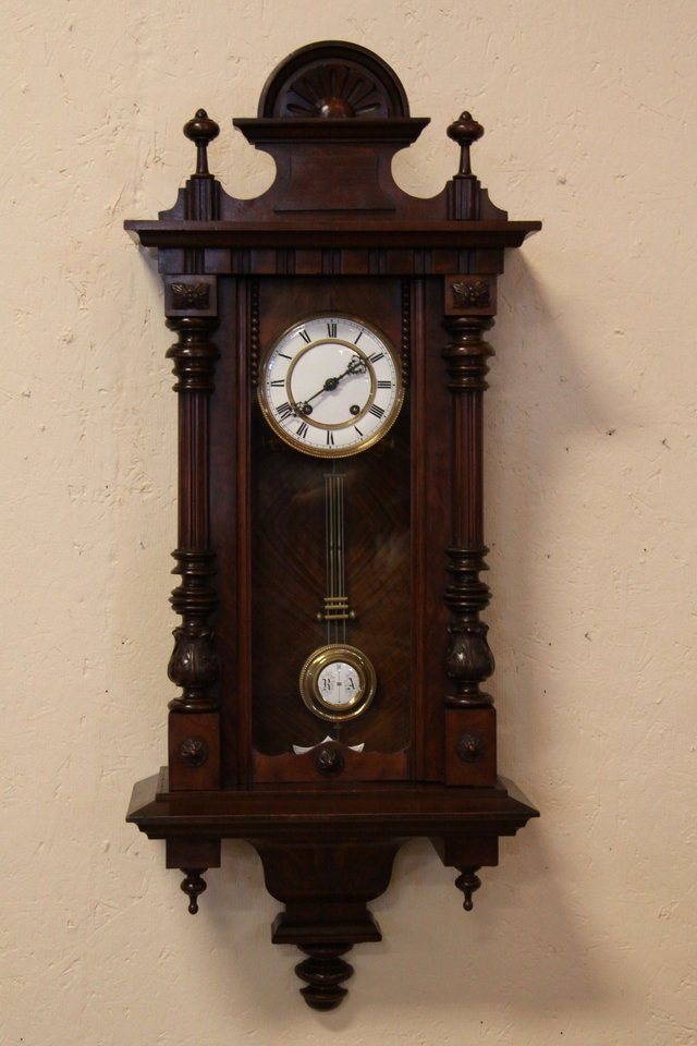 Victorian Antique Vienna Regulator Wall Clock