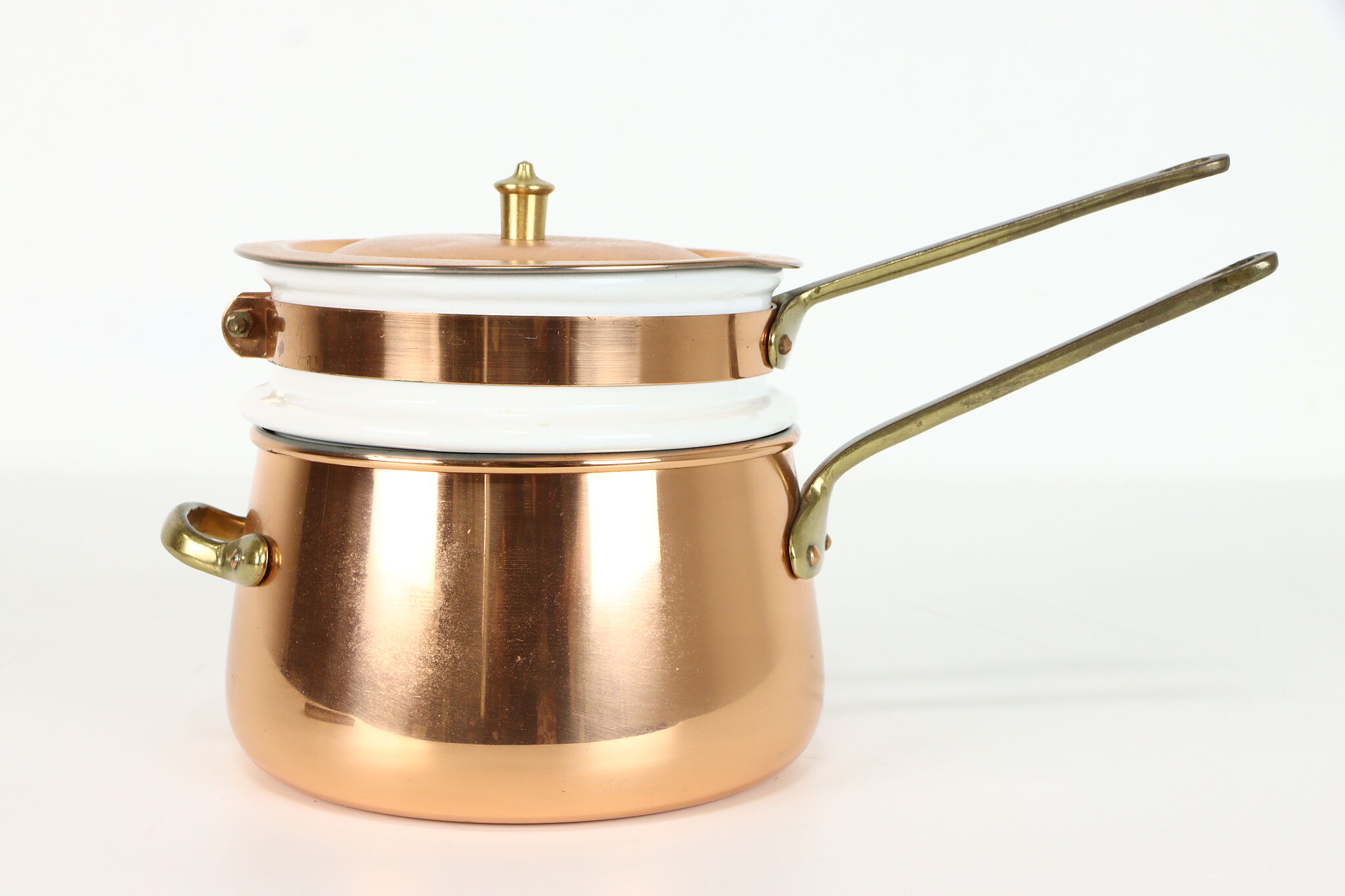 Boiler Pan / Frying Pan / Boiling Pot / Boiler Pot Vintage Solid Copper 