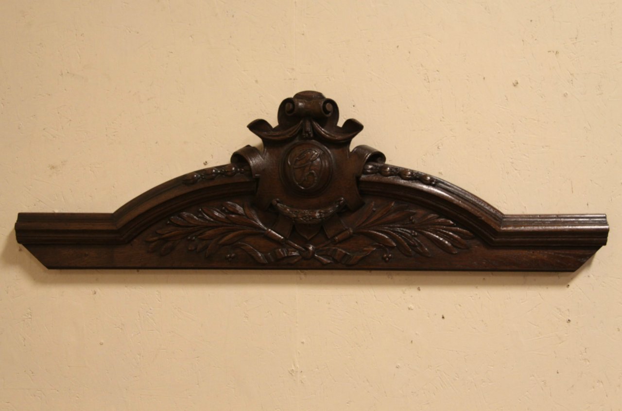 Oak Architectural Salvage 1870 Antique Crest