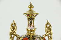 Traditional Imari Royal Crown Derby Two Handled Vase