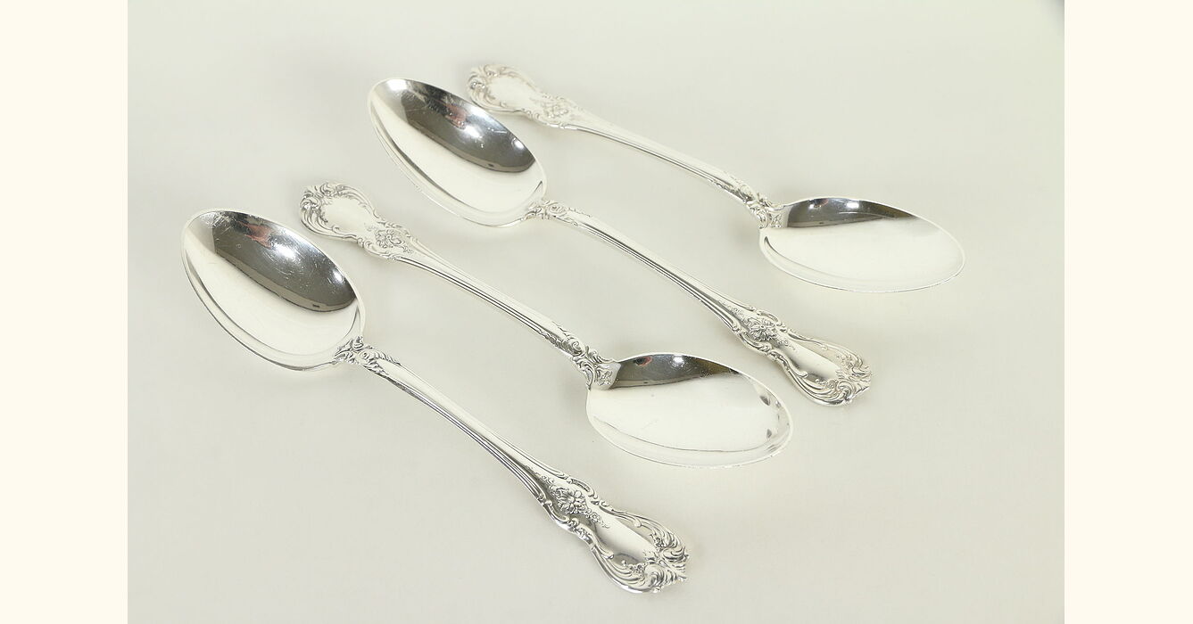 Sterling Silver Towle Old Master Set of 4 Teaspoons 6
