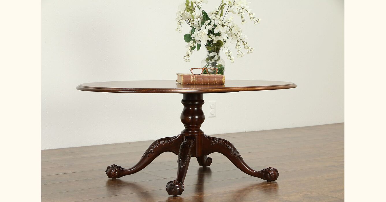 oval claw foot coffee table