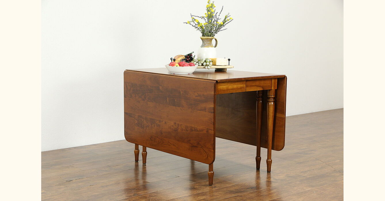 drop leaf cherry dining room table