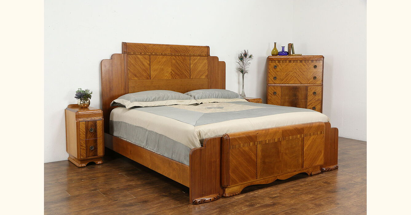 antique waterfall bedroom set