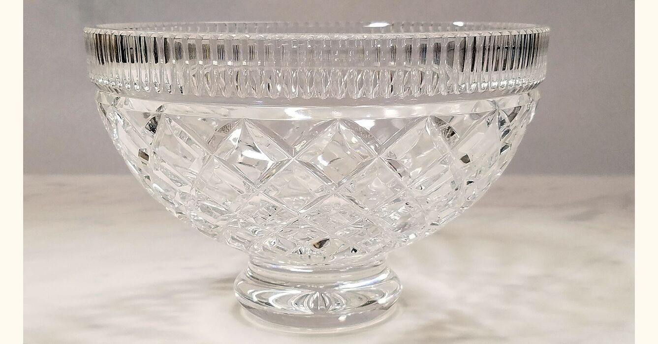 Waterford Signed Footed Serving or Centerpiece Bowl, 8