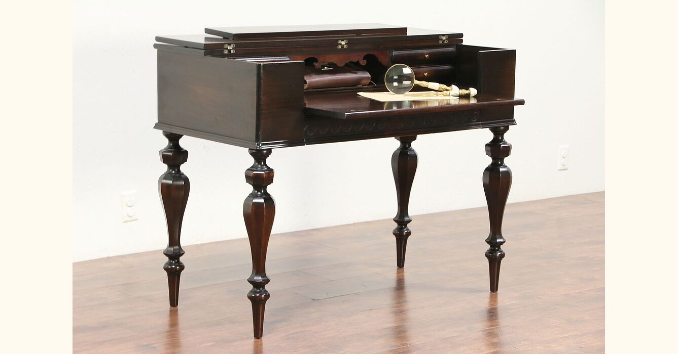 antique spinet writing desk