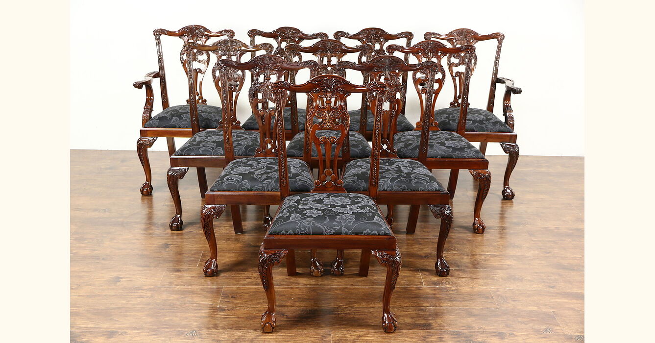 chippendale ball and claw dining chairs