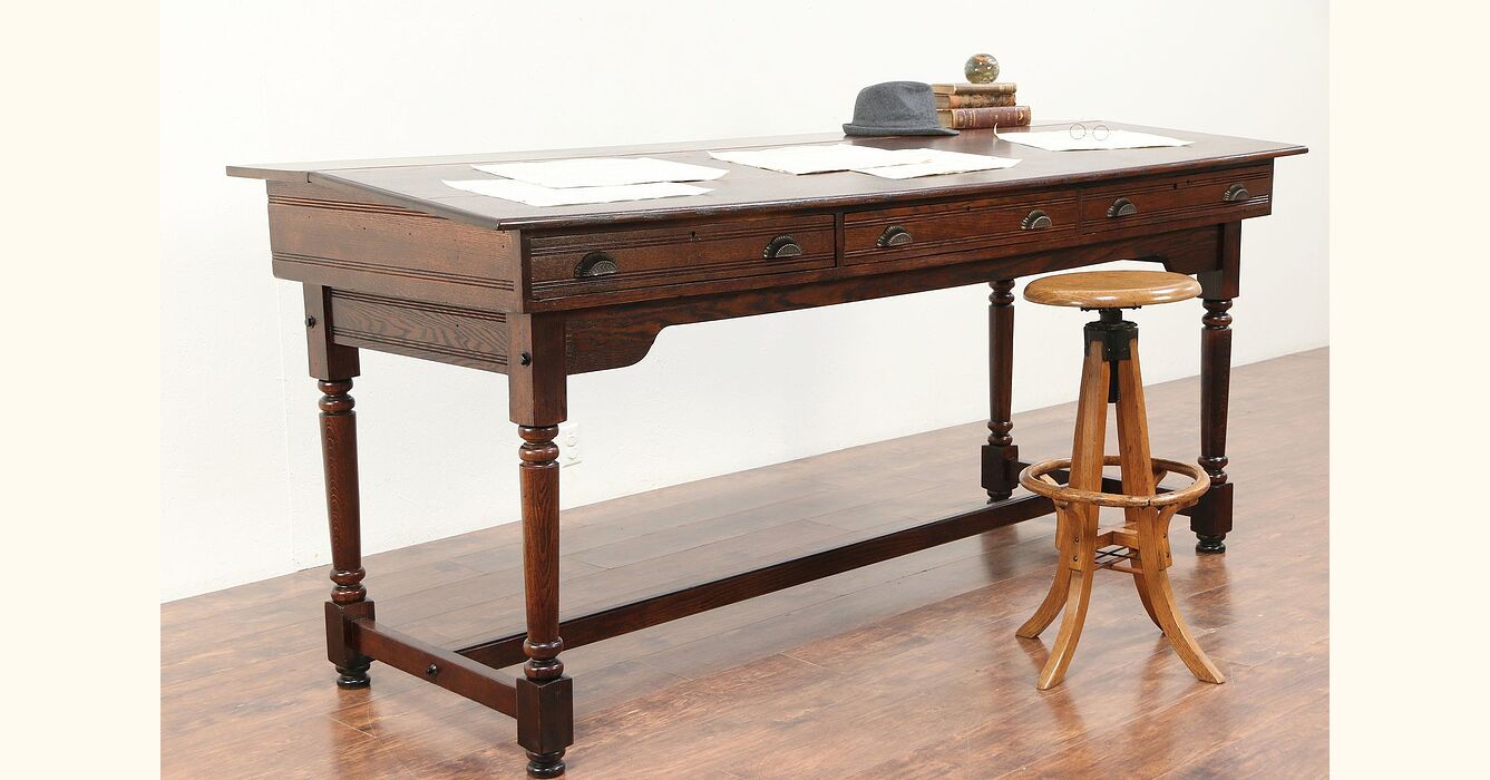 antique railroad station desk