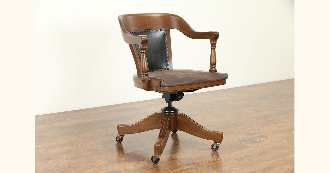 antique walnut desk chair