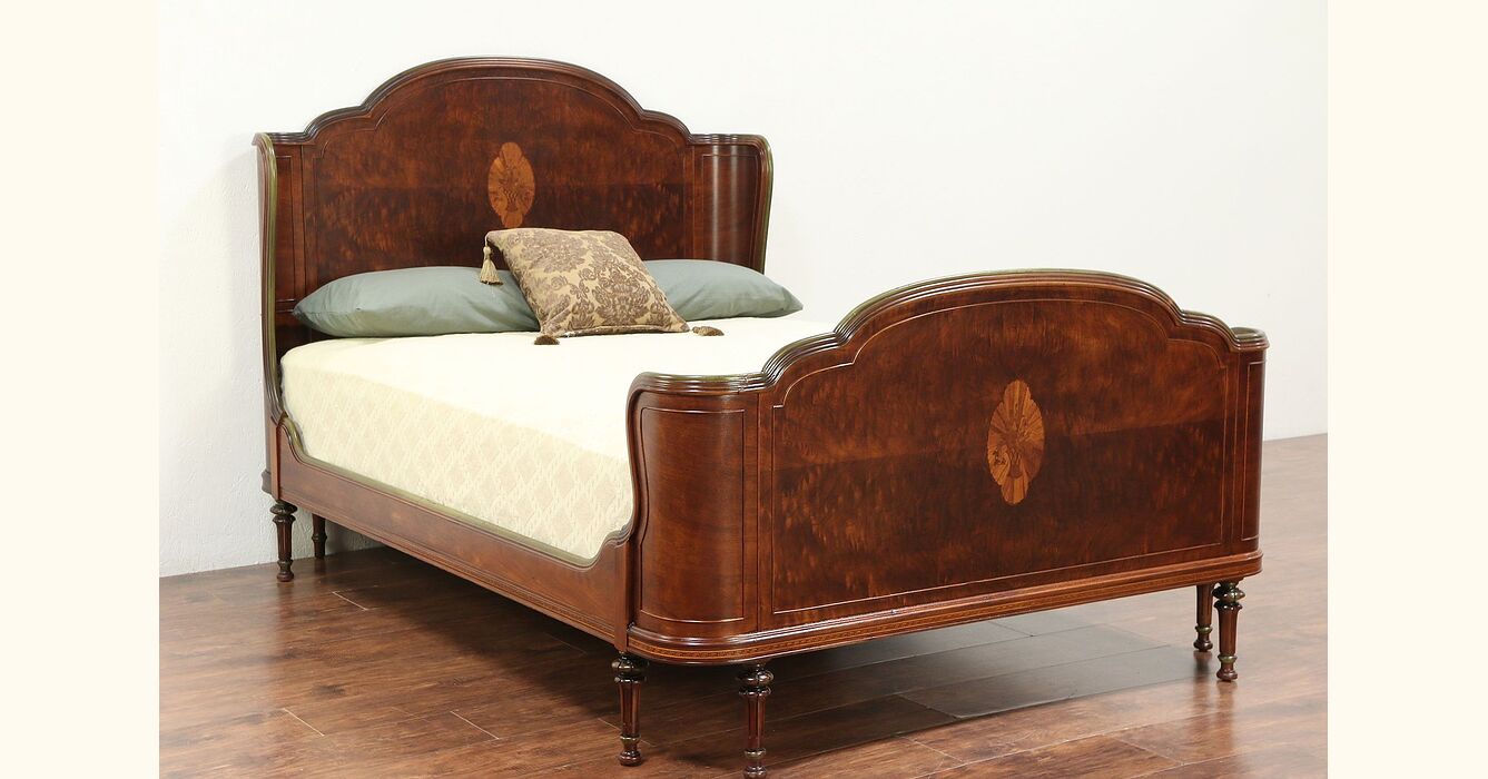 antique curved bed