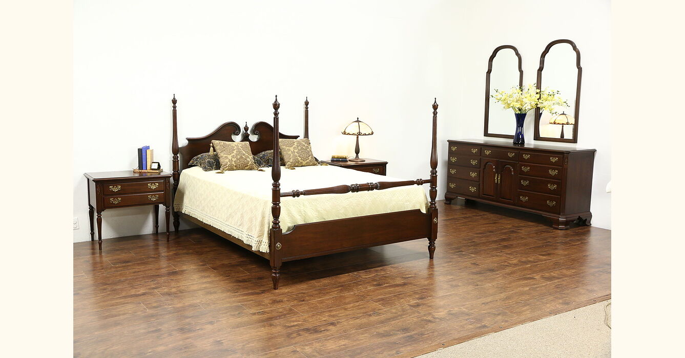 antique cherry bedroom suite